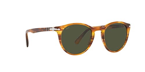 Persol PO3152S Sunglasses, Striped Brown/Green, 52 mm