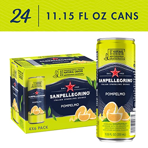 Sanpellegrino Pompelmo Sparkling Grapefruit, 24-Pack 11.15oz Cans