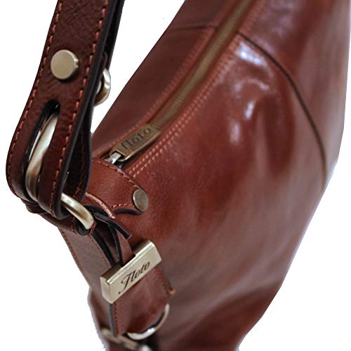 Floto Capri Tote Leather Shoulder Bag in Vecchio Brown