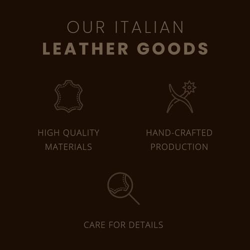 Italian Leather Pencil Case for Work - Green