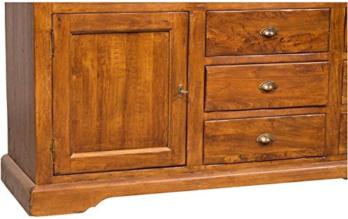 Italian-Made Solid Lime Wood Walnut Finish Bookcase