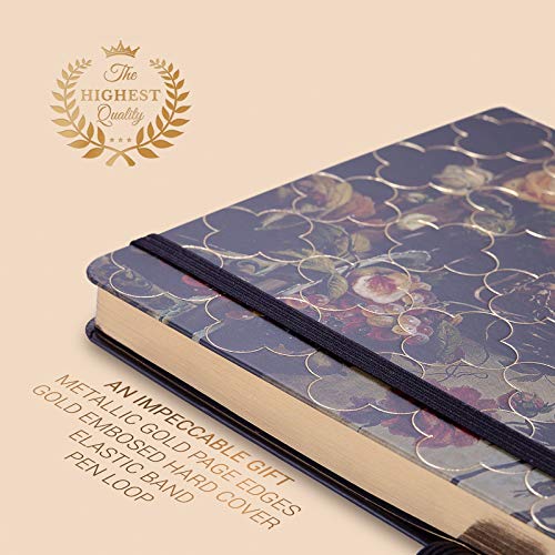 BUSINESS-DESIRE Writing Journal Gift Set for Women and Men with Twist Ball Pen & Thank You Card with Envelope Made in Italy Lined Travel Diary