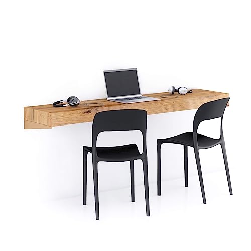 Mobili Fiver Evolution Wall Mounted Desk in Rustic Oak