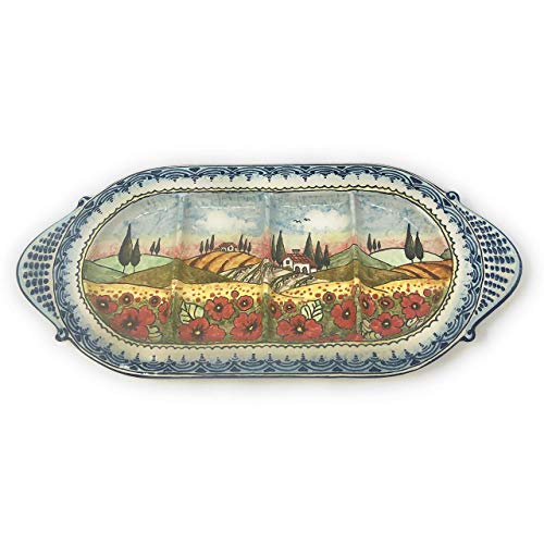 PARRINI Italian Ceramic Hand Painted Serving Tray deora
