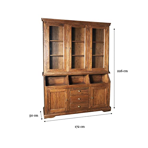 Italian Country Style Solid Lime Wood Bookcase