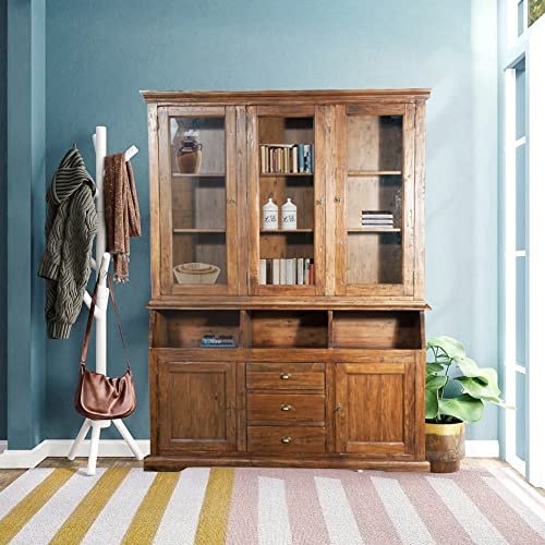 Italian Country Style Solid Lime Wood Bookcase