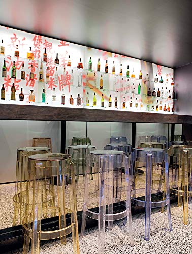 Pack of 2 Kartell Charles Ghost Stools, Matte Black