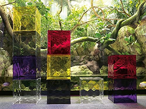 Kartell Optic Cube Transparent Smoke, Pack of 1