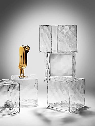 Kartell Optic Cube Transparent Smoke, Pack of 1