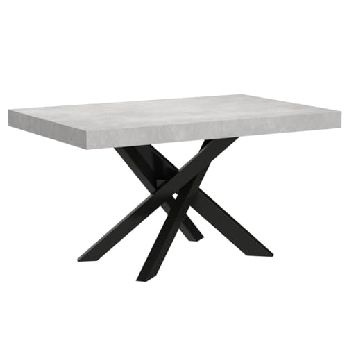 Mobili Fiver Extendable Table, Concrete Grey, Italian Made