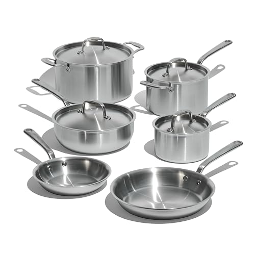 Italian Crafted 10 Piece Stainless Steel Cookware Set
