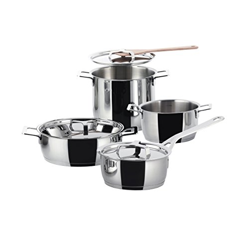 Alessi Cookware Set, 7-Piece, Silver