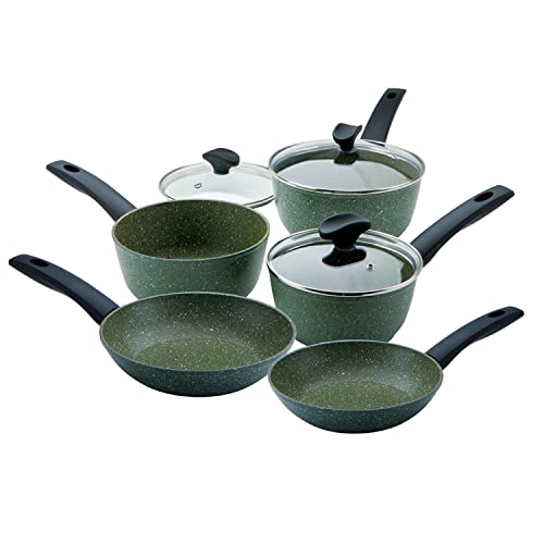 5 Pz Eco Pots & Pans Set, Green