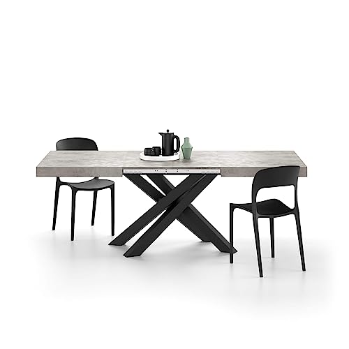 Mobili Fiver Extendable Table, Concrete Grey, Italian Made