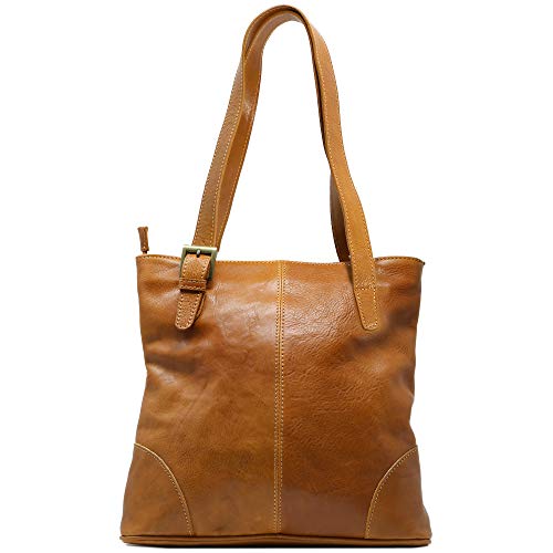 Floto Tavoli Shoulder Bag in Italian Calfskin Brown
