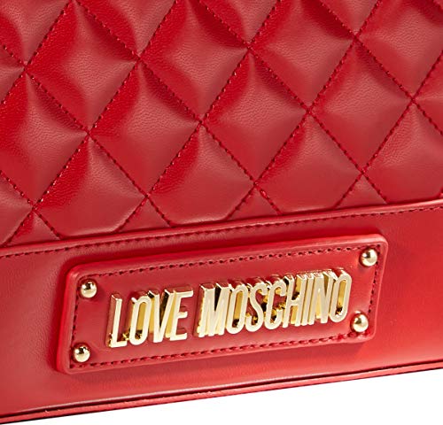 LOVE Moschino Borsa Trapuntata Lucida Rossa Taglia Unica