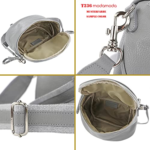Italian leather small shoulder bag (Lightgold metallic)