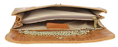 Italian Leather Girly Snake Print Suede Clutch Bag