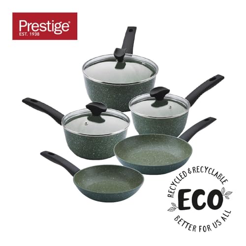 5 Pz Eco Pots & Pans Set, Green