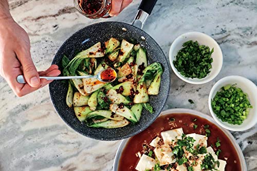 Italian Made Ceramic Wok with Glass Lid 13