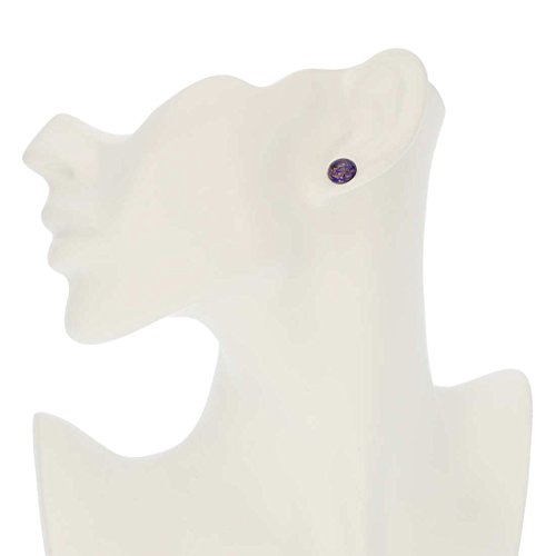 Murano Glass Starlight Small Stud Earrings - Navy Blue