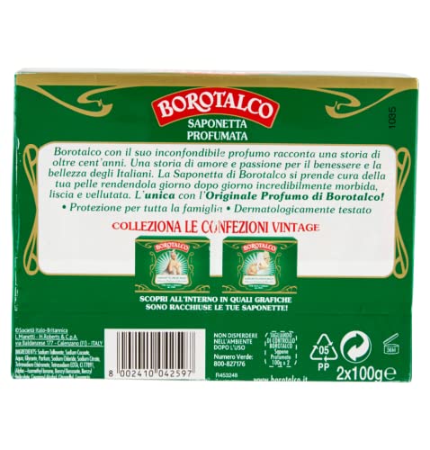 Borotalco Roberts: Set of 2 Scented Soaps, Vintage Edition (Lady Picture) * 3.5 Ounces (100g) Packages (Pack of 2) [ Italian Import ]