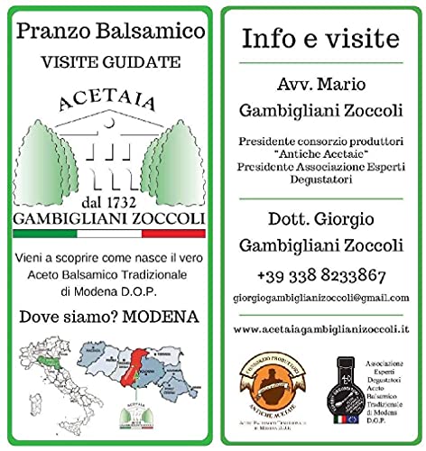 Acetaia Gambigliani Zoccoli: Traditional Balsamic Vinegar 12+ Years