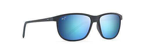 Maui Jim Men's and Women's Lele Kawa Polarized Classic Sunglasses, Dark Navy Stripe/Blue Hawaii, Medium
