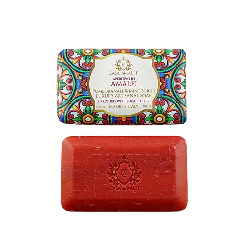 CASA AMALFI - Luxury & Artisanal Solid Soap with shea butter, 100% Vegan & Natural Ingredients, Plastic-free & Animal-Cruelty Free (Aperitivo in Amalfi)