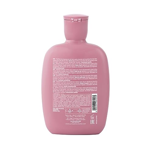 Alfaparf Milano Semi Di Lino Moisture Nutritive Sulfate Free Shampoo for Dry Hair - Paraben and Paraffin Free - Safe on Color Treated Hair - Professional Salon Quality, 8.45 Fl Oz