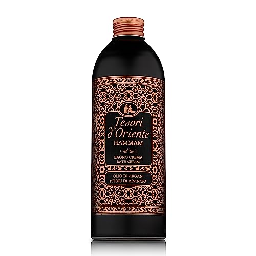 Tesori d’Oriente Bubble Bath for Women, Foaming Bath, Bath Bubbles for Women Relaxing, Luxurious Body Wash for Women & Skin Care - 500 Ml-16.91 us Fl Oz- [Italian Import ]-(Hammam)