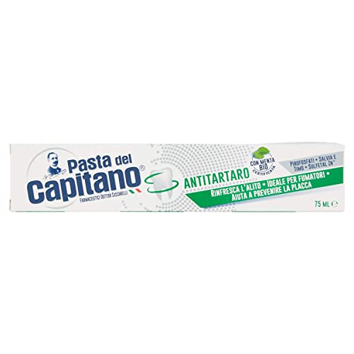 Pasta del Capitano Anti-Tartar Toothpaste 75ml * 2.5 Fluid Ounces (75ml) Tubes