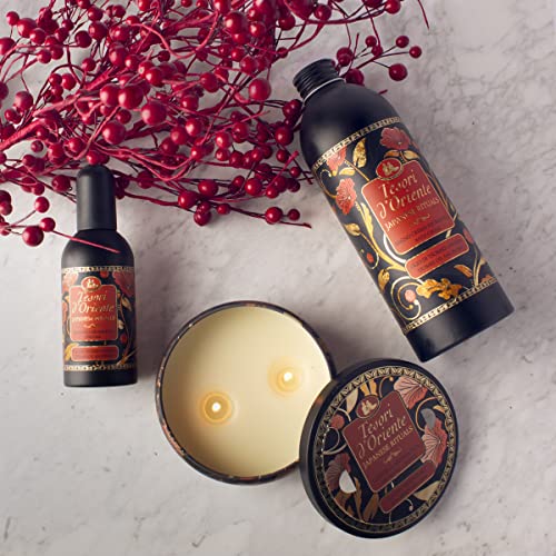 Tesori d'Oriente: "Japanese Rituals" Bath Cream with Tsubaki Oil and Peony 16.9 Fluid Ounce (500ml) Bottle [ Italian Import ]