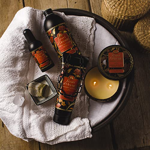 Tesori d'Oriente: "Japanese Rituals" Bath Cream with Tsubaki Oil and Peony 16.9 Fluid Ounce (500ml) Bottle [ Italian Import ]