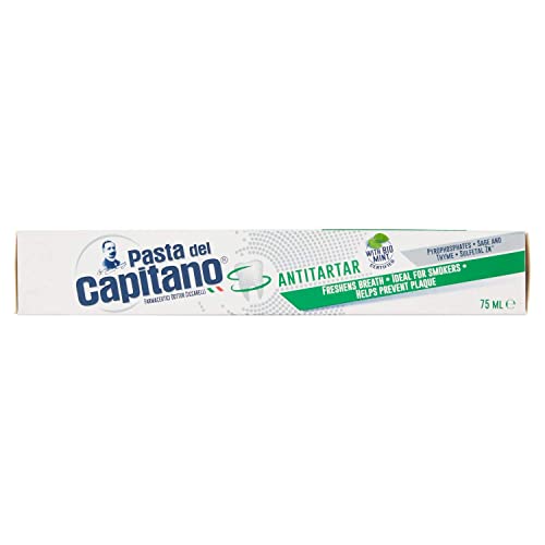 Pasta del Capitano Anti-Tartar Toothpaste 75ml * 2.5 Fluid Ounces (75ml) Tubes