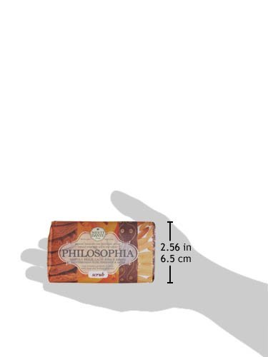 Saponeria Nesti Firenze: "Scrub" Natural Soap with Bran and Walnut Granules, "Philosophia" Line 8.8 Ounces (250g) Packages (Pack of 6) [ Italian Import ]
