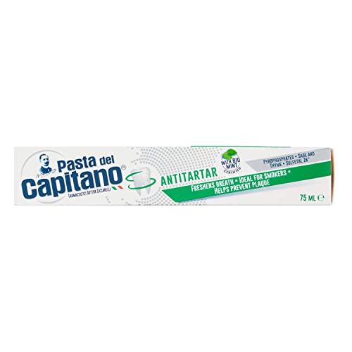 Pasta del Capitano Anti-Tartar Toothpaste 75ml * 2.5 Fluid Ounces (75ml) Tubes