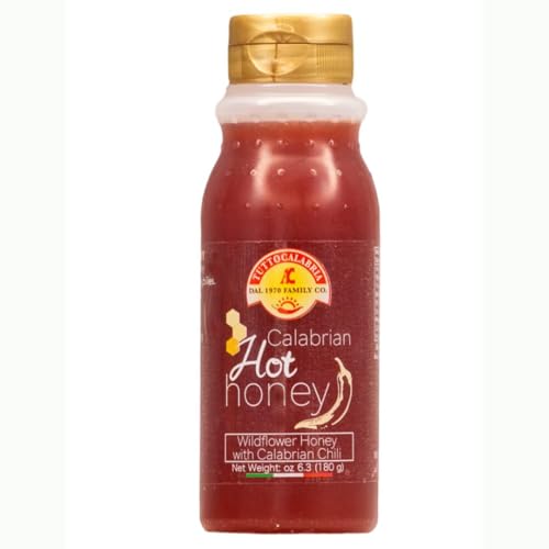 Calabrian Chili Pepper Hot Honey, Authentic Italian, 6.3 oz