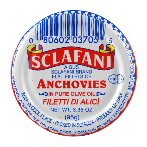 Fillets of Anchovies in Pure Olive Oil Jars 3.35 Oz Nt Wt Ea (4 Pack)