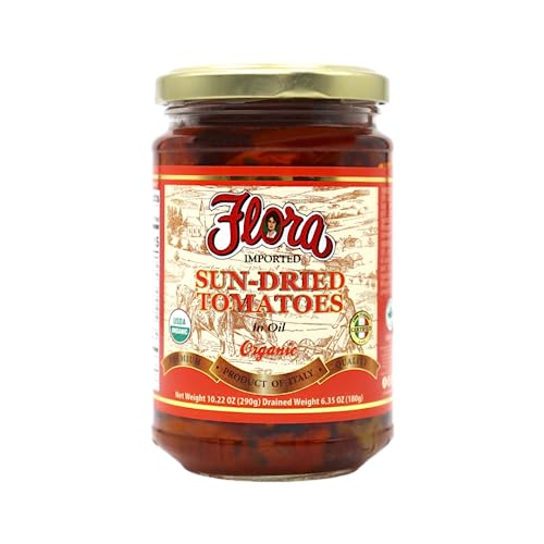 Flora Foods Sun-Dried Tomatoes In Oil | Organic | 10.22 oz (290g) | Product of Italy | Premium Quality
