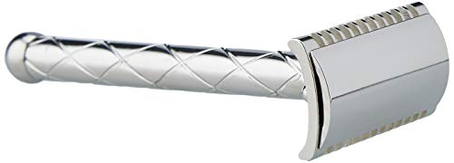 Fatip Classic Retro Large Nickel Plated Open Comb Razor, Single, 1 Unit (Pack of 1)