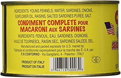 Cuoco Seasoning for Macoroni, Pasta con Sarde, 14.5 ounce (Pack of 6) Cuoco Condimento per Pasta con Sarde