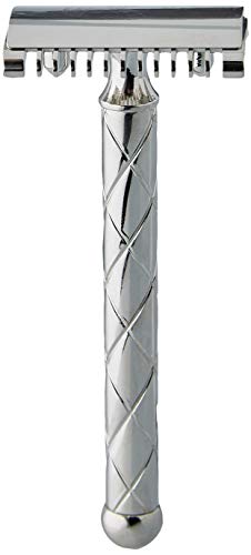 Fatip Classic Retro Large Nickel Plated Open Comb Razor, Single, 1 Unit (Pack of 1)