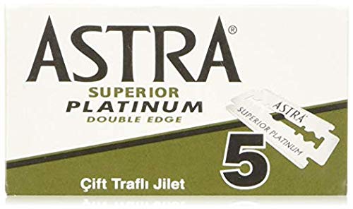 Astra Platinum Double Edge Safety Razor Blades,100 Count (Pack of 2)