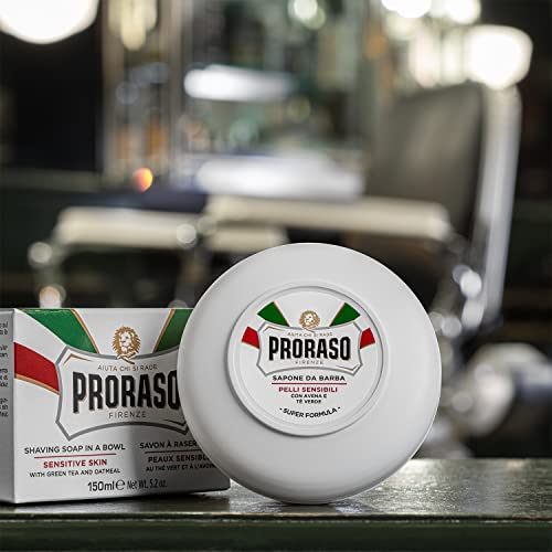 Proraso Shaving Soap in a Bowl, Sensitive Skin, 5.2 Oz