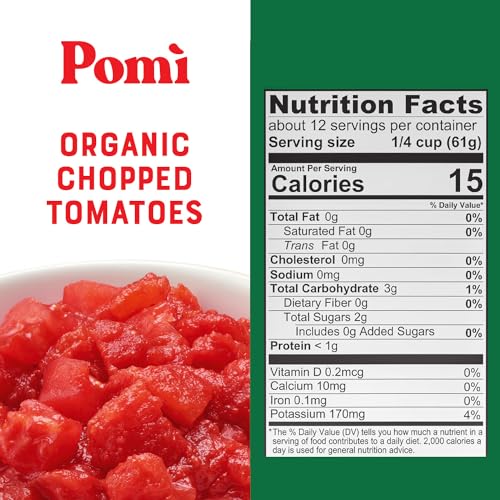 Pomì Organic Chopped Italian Tomatoes - 26.46oz Carton (Pack of 12)