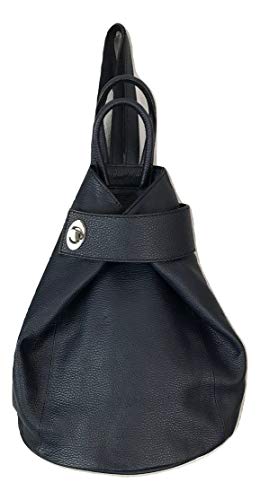 LaGaksta Stella Convertible Leather Backpack Purse - Blue
