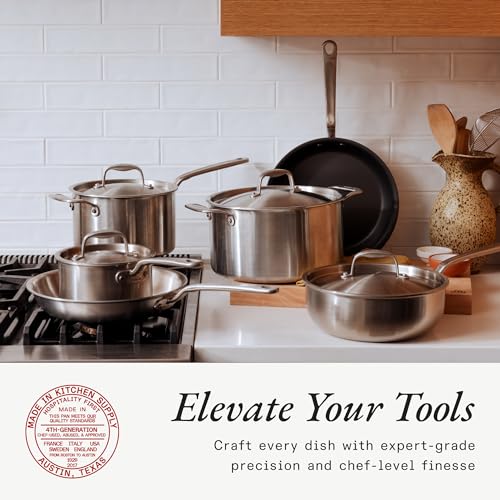 Italian Crafted 10 Piece Stainless Steel Cookware Set