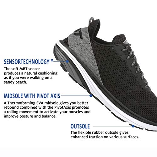 MBT Rocker Bottom Shoes Women's Gadi - Black/White