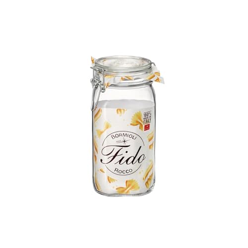 Italian Made Bormioli Rocco Fido Jar, 50.75 Oz